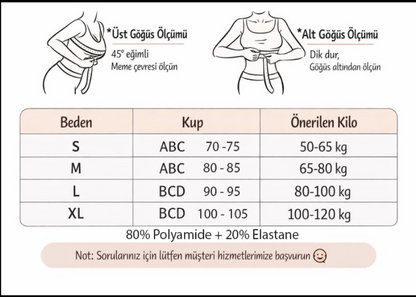 Sırt Destekli Duruş Düzeltici Sütyen